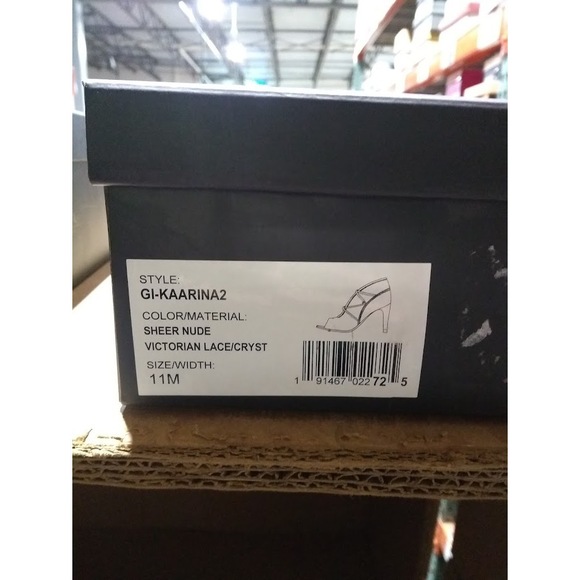 G.I.L.I. Peep Toe Elastic Front Booties Kaarina 2 Nude 11 - Picture 3 of 3